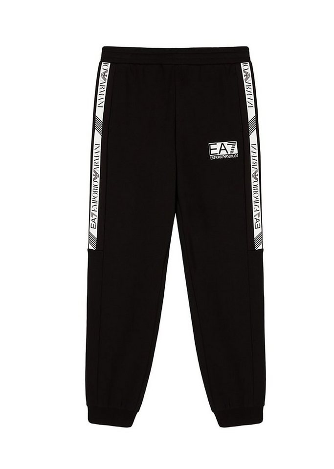 Emporio Armani Jogginghose EA7 Emporio Armani Kinder Jogginghose schwarz Series Logo von Emporio Armani