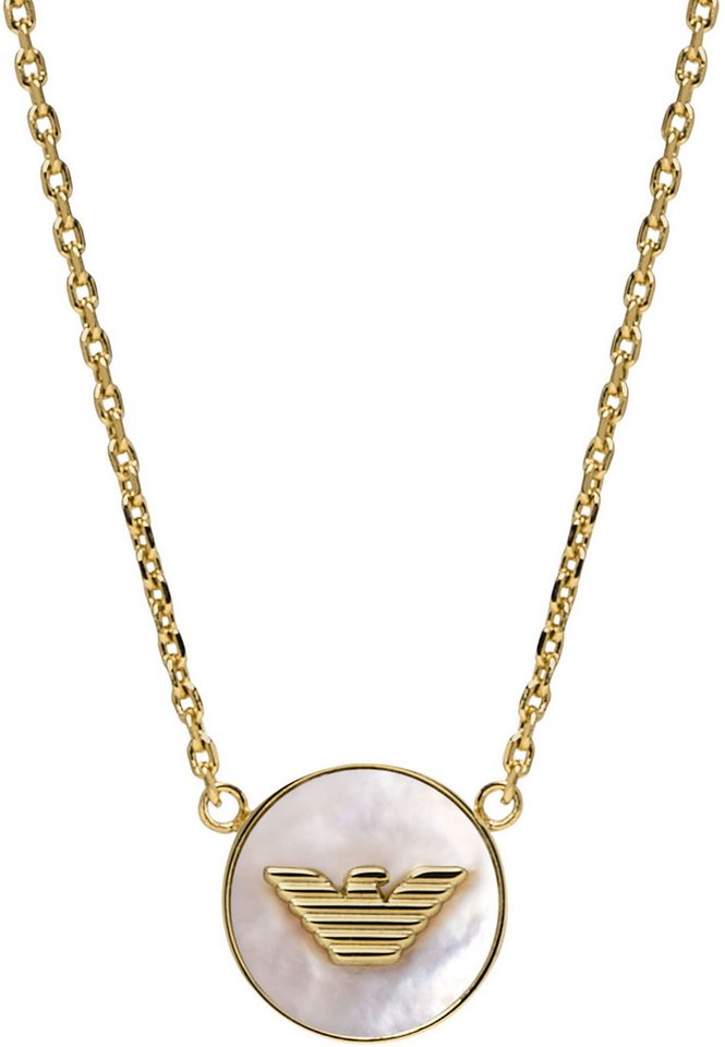 Emporio Armani Kette mit Anhänger Schmuck Geschenk Metall Halsschmuck Halskette, mit Perlmutt von Emporio Armani
