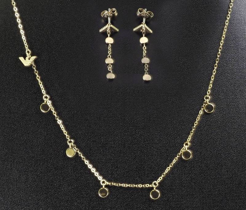 Emporio Armani Ketten-Set Damen Schmuck-Set SENTIMENTAL EGS3064SET Halskette und Ohrringe von Emporio Armani