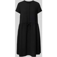 Emporio Armani Knielanges Kleid im Stufen-Look in Black, Größe 36 von Emporio Armani