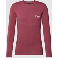 Emporio Armani Longsleeve mit Label-Print in Bordeaux, Größe L von Emporio Armani