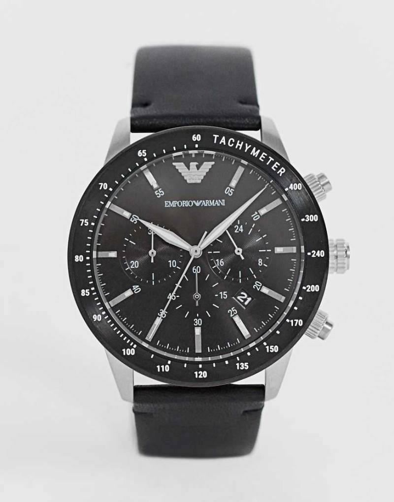 Emporio Armani - Mario - Lederarmbanduhr, 43 mm, AR11243-Schwarz Emporio Armani - Mario - Lederarmbanduhr, 43 mm, AR11243-Schwarz von Emporio Armani