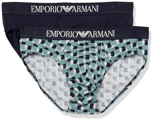 Emporio Armani Men's 2-Pack Classic Pattern Mix Brief, Print Artic/Marine, X-Large von Emporio Armani