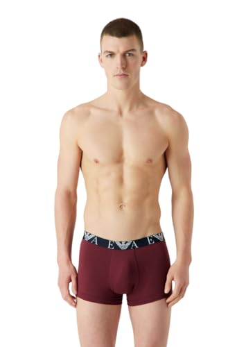 Emporio Armani Men's 3-Pack Bold Monogram Trunk, White/Marine/Burgundy, XX-Large von Emporio Armani