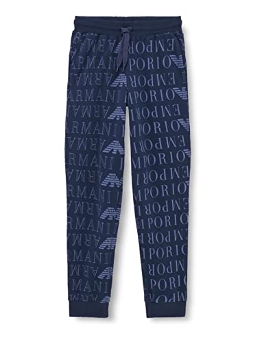 Emporio Armani Men's All Over Logo Terry Trousers, Printed Dark Blue, XL von Emporio Armani