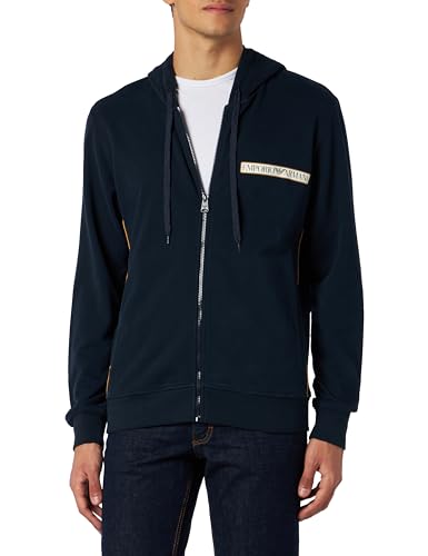 Emporio Armani Men's Brushed Terry Zipped Sweatshirt, Marine, Medium von Emporio Armani