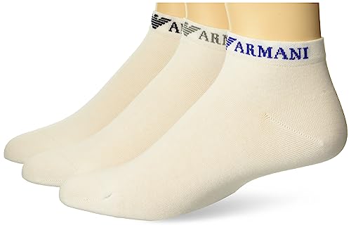 Emporio Armani Men's Casual 3-Pack 3 Pack Sneaker Socks, White/White/White, L/XL von Emporio Armani