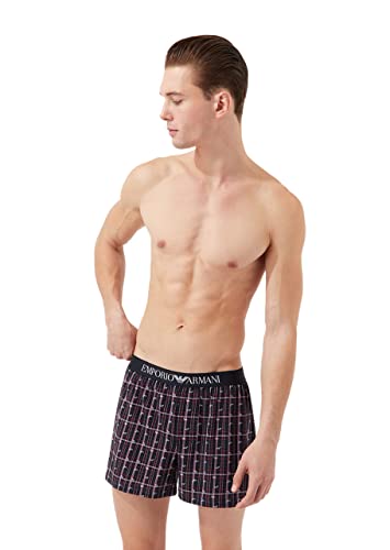 Emporio Armani Men's Classic Pattern Mix Boxer Shorts, Check+Eagles, S von Emporio Armani