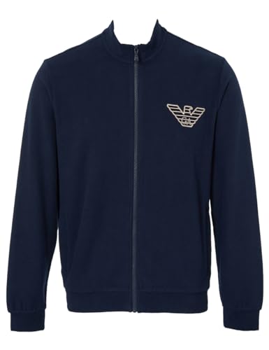 Emporio Armani Men's Corduroy Fleece Zipped Sweatshirt, Marine, Small von Emporio Armani