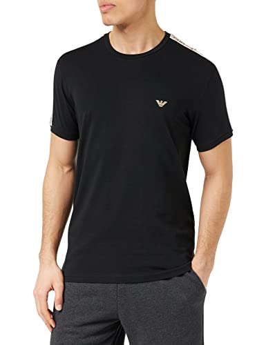 Emporio Armani Men's Core Logoband Crew Neck T-Shirt, Black, M von Emporio Armani