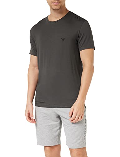 Emporio Armani Men's Crew Neck Deluxe Viscose T-Shirt, Dark Land, L von Emporio Armani