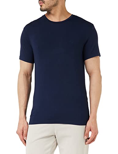 Emporio Armani Men's Crew Neck Deluxe Viscose T-Shirt, Marine, L von Emporio Armani