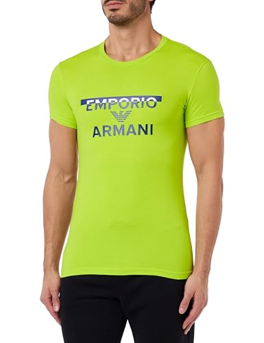 Emporio Armani Men's Crew Neck T-Shirt Megalogo, Lime, XX-Large von Emporio Armani