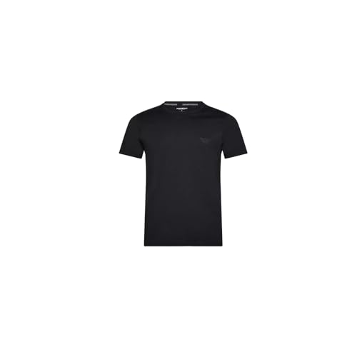 Emporio Armani Men's Crew Neck T-Shirt Rubber Pixel Logo, Black, Small von Emporio Armani