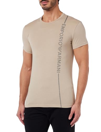 Emporio Armani Men's Crew Neck T-Shirt Side Logo, Rope, X-Large von Emporio Armani