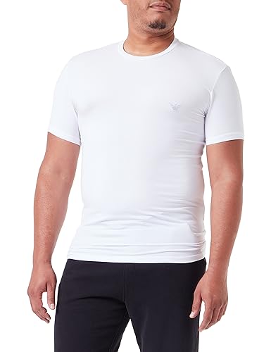 Emporio Armani Men's Crew Neck T-Shirt Soft Modal, White, X-Large von Emporio Armani