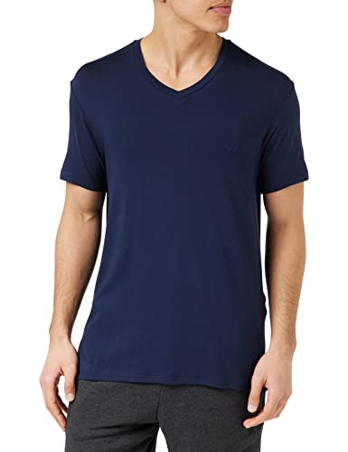 Emporio Armani Men's Deluxe Viscose T-Shirt, Marine, M von Emporio Armani