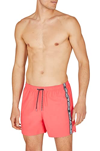 Emporio Armani Men's Denim Tape Boxer Short Swim Trunks, Coral, 50 von Emporio Armani