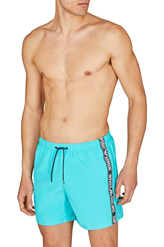 Emporio Armani Men's Denim Tape Boxer Short Swim Trunks, Turquoise, 48 von Emporio Armani