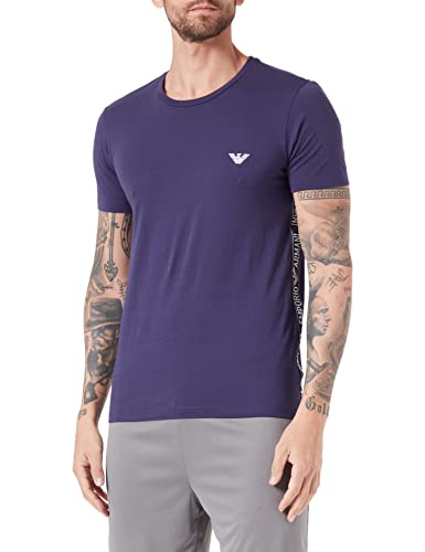 Emporio Armani Men's Denim Taping Crew Neck T-Shirt, Eclipse, M von Emporio Armani