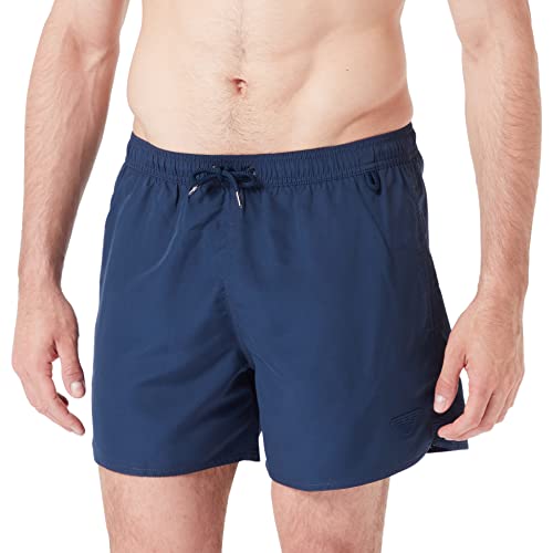 Emporio Armani Men's Eagle Patch Boxer Short Swim Trunks, Navy Blue, 48 von Emporio Armani