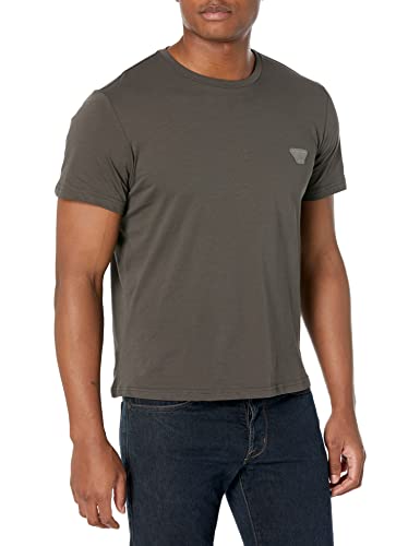 Emporio Armani Men's Eagle Patch Crew Neck T-Shirt, Dark Land, S von Emporio Armani