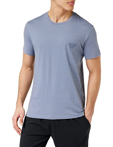 Emporio Armani Men's Eagle Patch Crew Neck T-Shirt, Dolphin, M von Emporio Armani