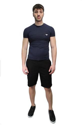 Emporio Armani Men's Eagle Patch Short Bermuda, Black, M von Emporio Armani