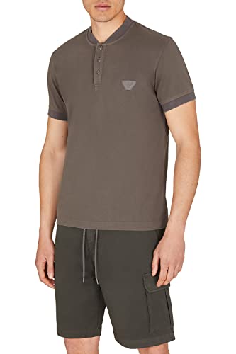 Emporio Armani Men's Eagle Patch Short Sleeve Shirt Polo, Dark Land, L von Emporio Armani