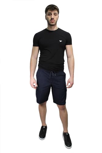 Emporio Armani Men's Eagle Patch Swim Short Bermuda, Navy Blue, L von Emporio Armani