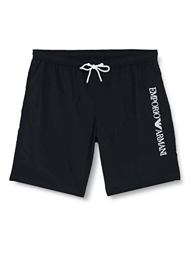 Emporio Armani Men's Embroidery Logo Bermuda Short Swim Trunks, Black, 48 von Emporio Armani