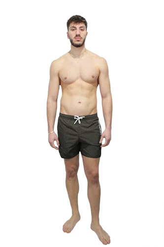 Emporio Armani Men's Embroidery Logo Boxer Short Swim Trunks, Dark Land, 54 von Emporio Armani