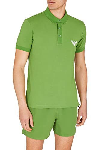 Emporio Armani Men's Essential Short Sleeve Polo Shirt, Green, M von Emporio Armani