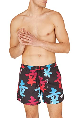 Emporio Armani Men's Graphic Patterns Boxer Short Swim Trunks, Macro Ideogram, 50 von Emporio Armani