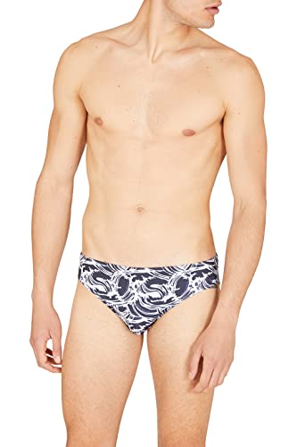 Emporio Armani Men's Graphic Patterns Low Swim Briefs, Wave Eagle Logo, 48 von Emporio Armani