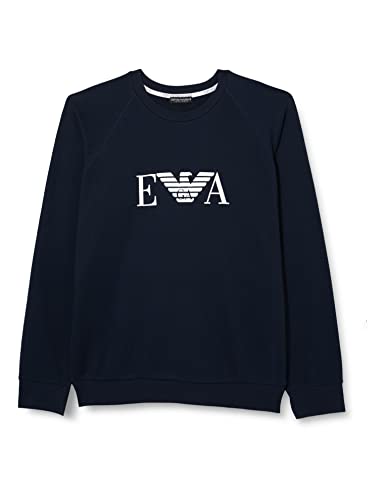 Emporio Armani Men's Iconic Terry Sweater Sweatshirt, Marine, XL von Emporio Armani