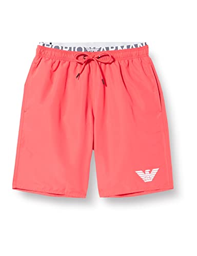 Emporio Armani Men's Logo Band Bermuda Shorts Swim Trunks, Coral, 50 von Emporio Armani