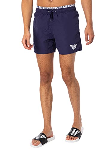 Emporio Armani Men's Man's Logo Band Boxer Swim Trunks, Eclipse, 46 von Emporio Armani