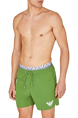 Emporio Armani Men's Man's Logo Band Boxer Swim Trunks, Green, 48 von Emporio Armani