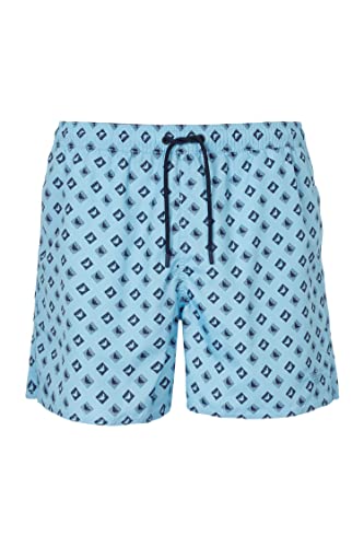 Emporio Armani Men's Micropattern Boxer Short Swim Trunks, Sky Blue, 56 von Emporio Armani