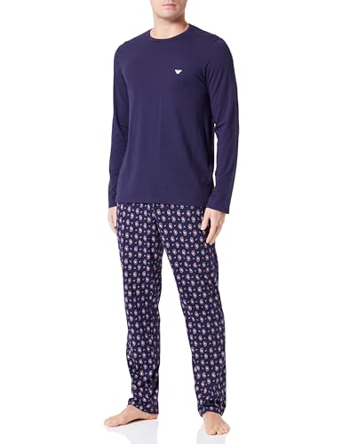 Emporio Armani Men's Pattern Mix Pajama Set Pajamas, Cachemire/Eclipse, M von Emporio Armani