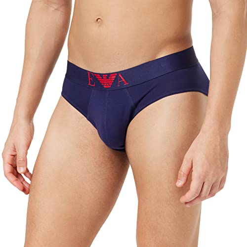 Emporio Armani Men's Shiny Big Logo Briefs, Eclipse, L von Emporio Armani