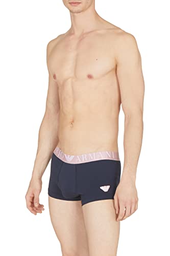 Emporio Armani Men's Shiny Logo Band Trunks, Marine, M von Emporio Armani