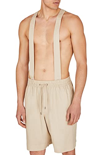 Emporio Armani Men's Superfine Linen Blend Shorts Bermuda, Sand Yellow, S von Emporio Armani