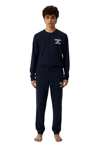 Emporio Armani Men's Sweater+Trousers Iconic Terry, Marine, Small von Emporio Armani