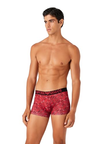 Emporio Armani Men's Trunk All Over Eagle Microfiber, Red Eagles, X-Large von Emporio Armani