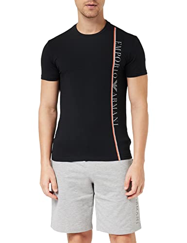 Emporio Armani Men's Underline Logo T-Shirt, Black, XL von Emporio Armani