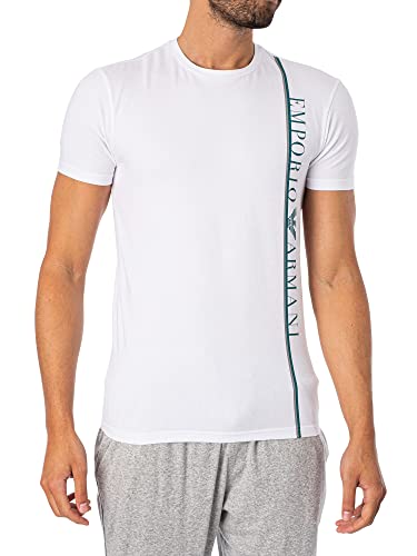 Emporio Armani Men's Underline Logo T-Shirt, White, S von Emporio Armani