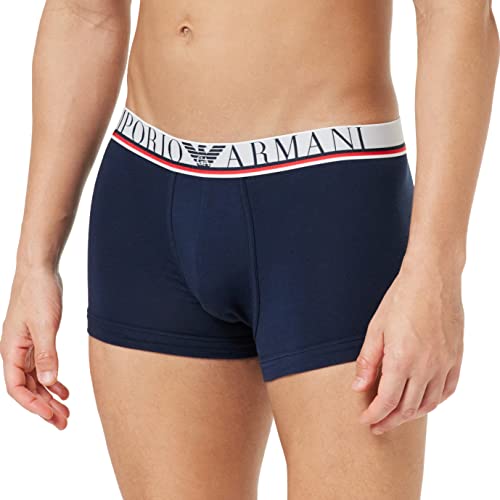 Emporio Armani Men's Underline Logo Trunks, Marine, L von Emporio Armani