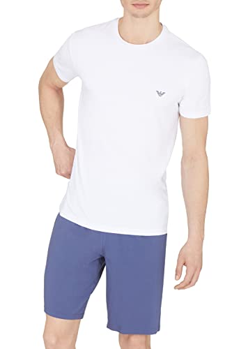 Emporio Armani Mens Men's Endurance Pajama Set, White/Denim, XL von Emporio Armani